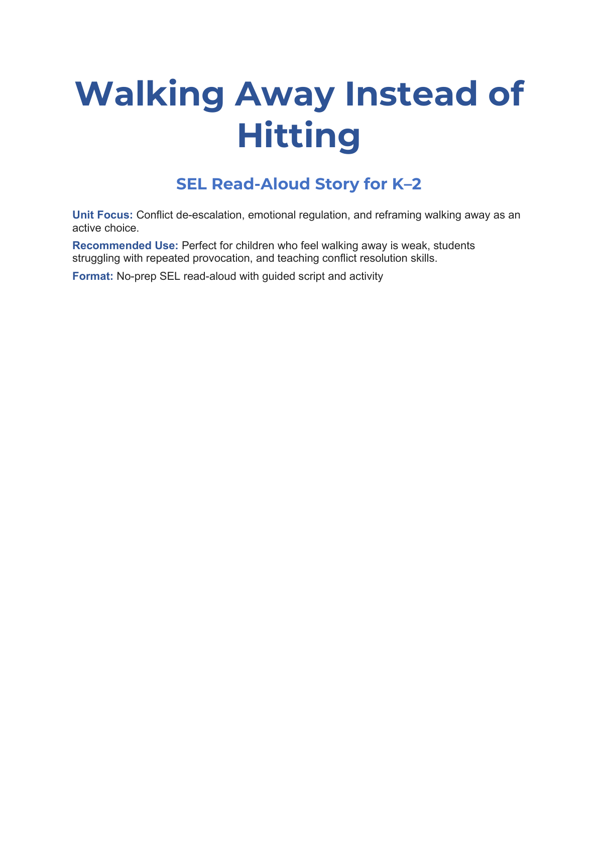 Walking Away Instead of Hitting Social Story for K–2