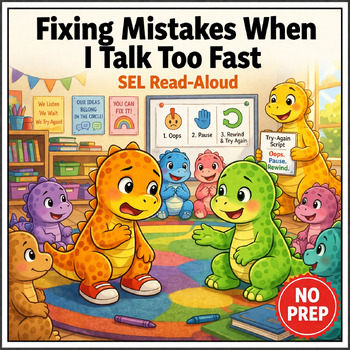 Fixing Mistakes After Speaking Too Fast Social Story for…